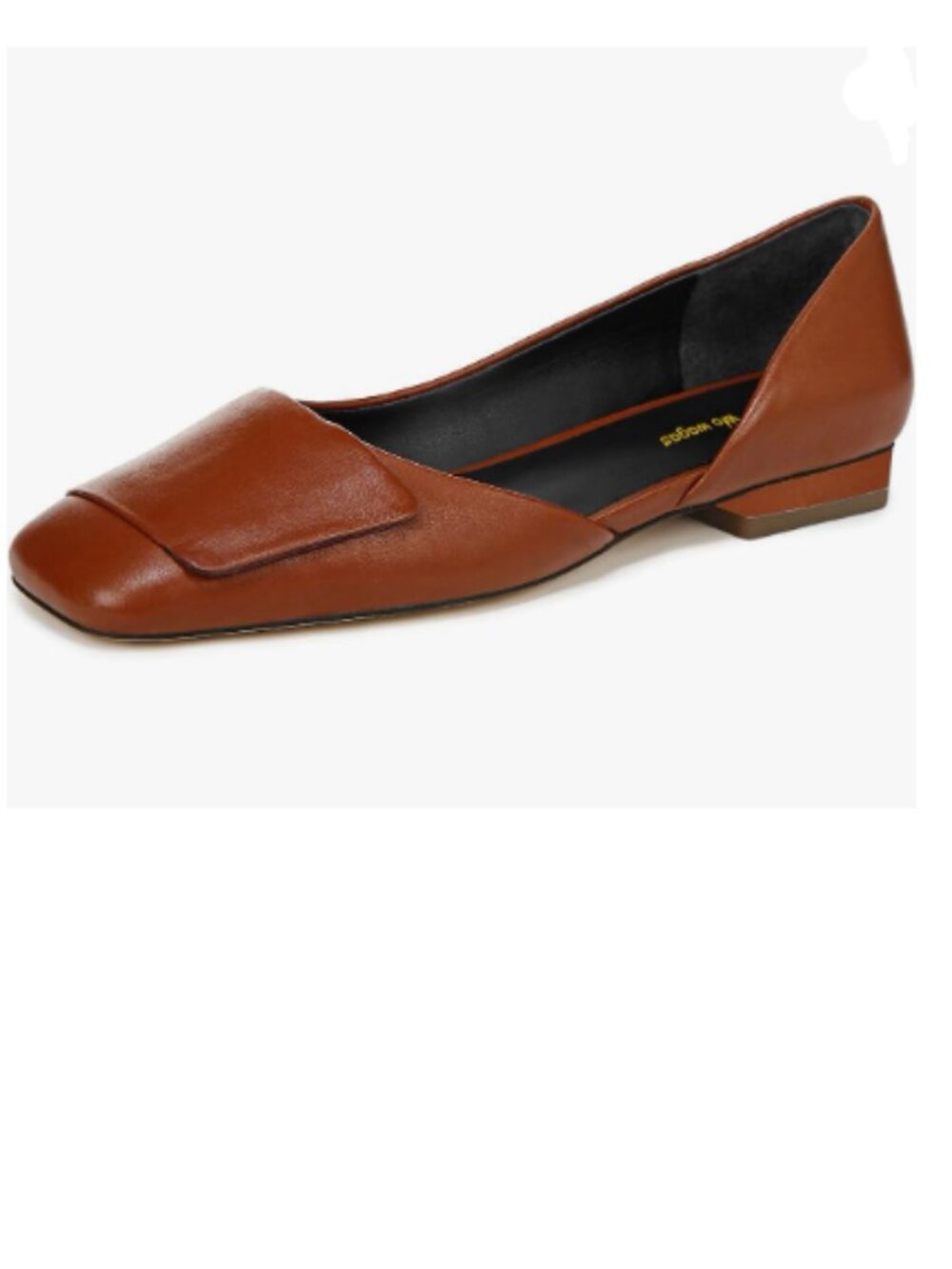 Brown Pumps Side Cut Chunky Low Heel Square Toe Slip On Working Shopping Shoes
